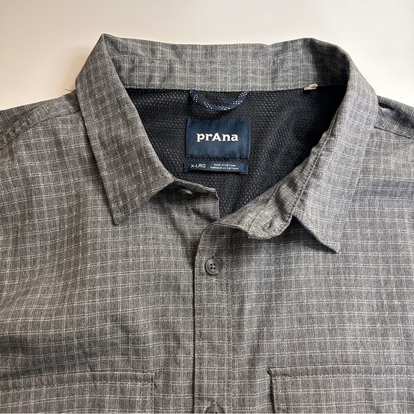Prana Garvan Long Sleeve Shirt Gray Men's Size XL Outdoor Active # M21212643 - Picture 7 of 12